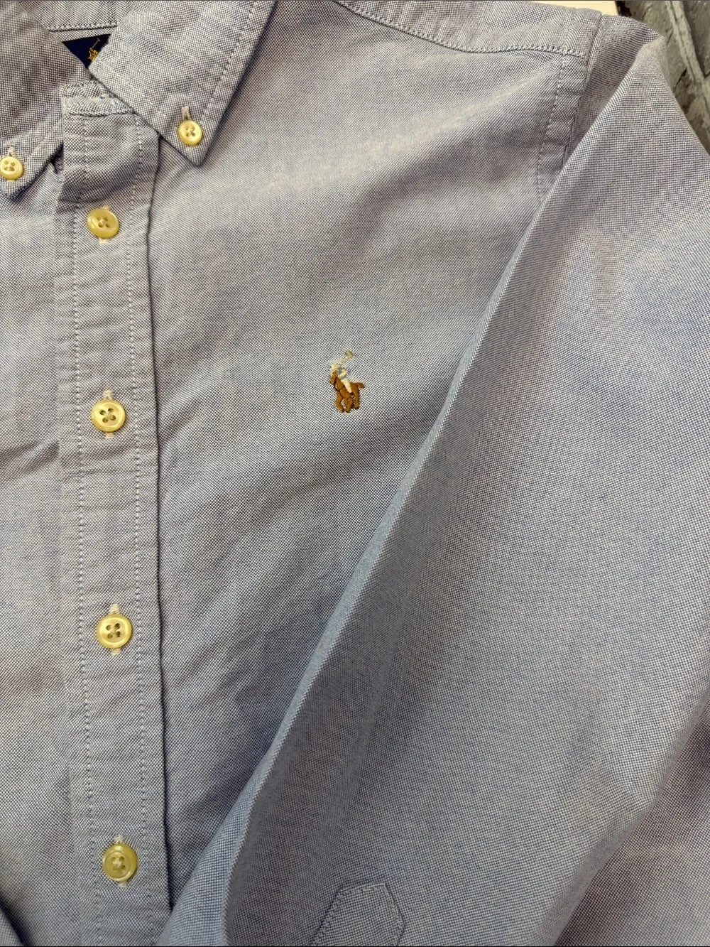 Ralph Lauren boyyLight Blue Oxford Button-Down Shirt with Logo